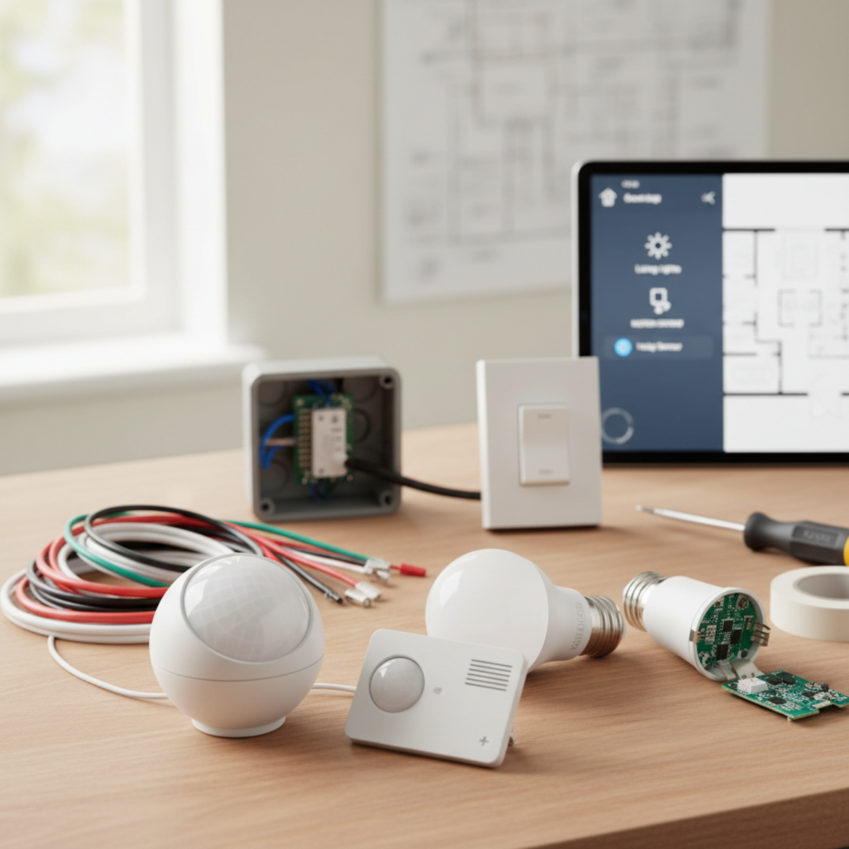 automate lights with motion sensors Materials and Components